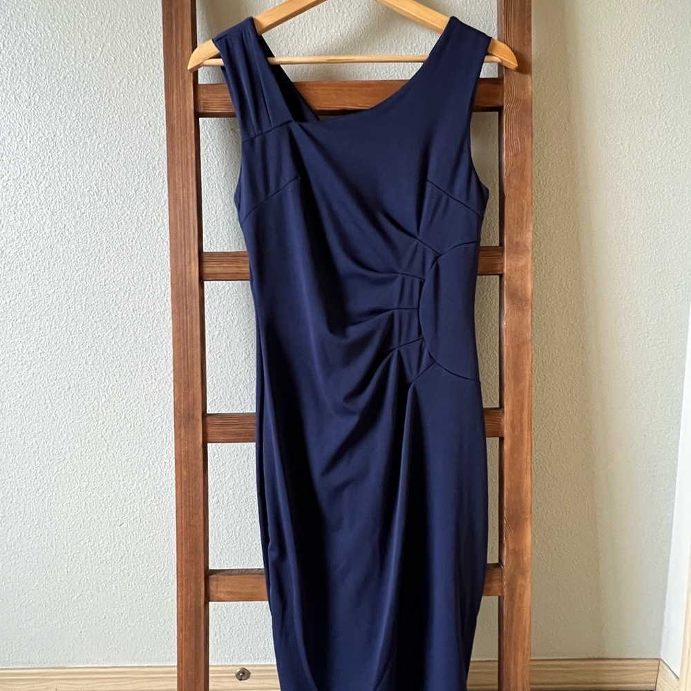 Classy Navy Sleeveless Bodycon Dress
